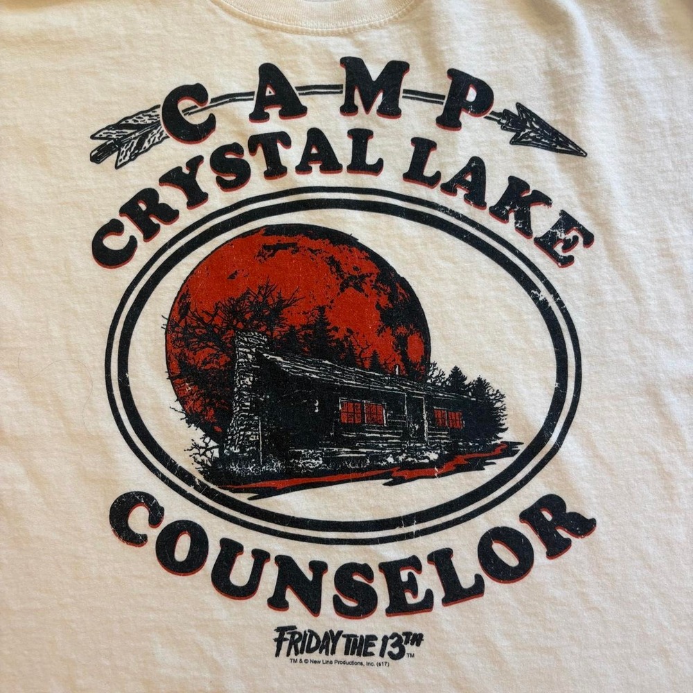 Friday the 13th Camp Crystal Lake Counselor T-Shirt Freddy Krueger Halloween L